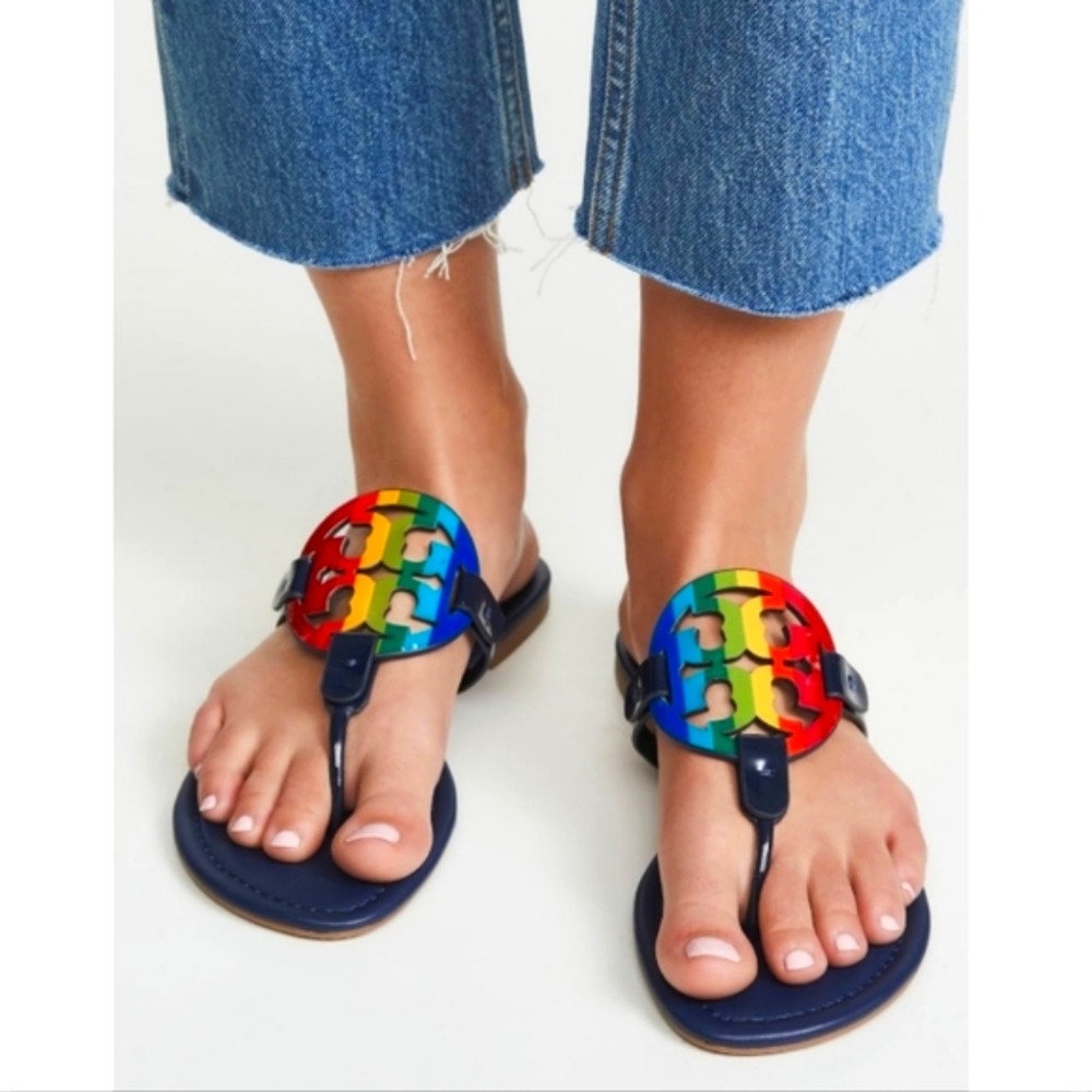 NEW Tory Burch Miller Bright Rainbow